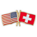 USA & Switzerland Flag Pin